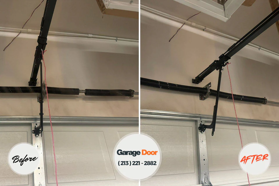 Before and after: garage door repair Three Forks, MT